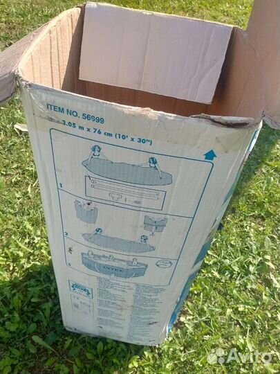 Бассейн intex 305x76 + фильтр насос + скиммер