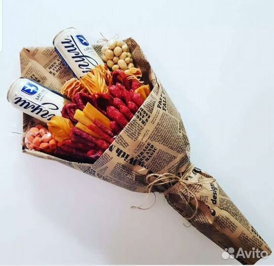 Мужской букет, съедобные букеты