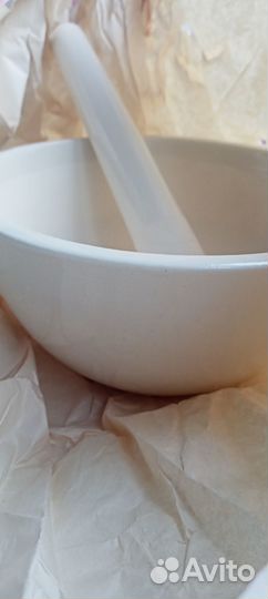 Ступка с пестиком Фарфоровая