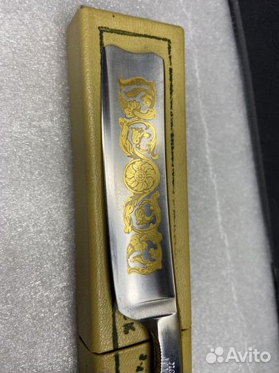 Редкая опасная бритва Подарок Золочение Состояние