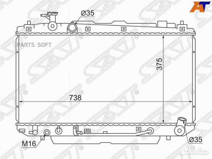 Радиатор Toyota RAV4 (CA20) 00-05 TY0004ACA20