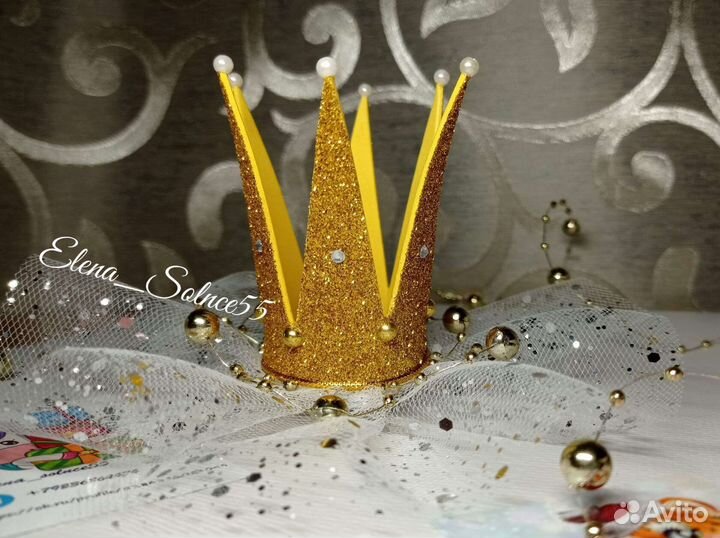 Корона на ободке для принцессы/ золотой рыбки