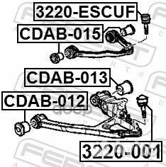 Опора шаровая переднего нижнего рычага 3220001