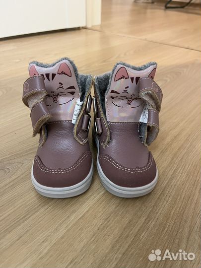 Ботинки демисезонные с байкой 19 размер