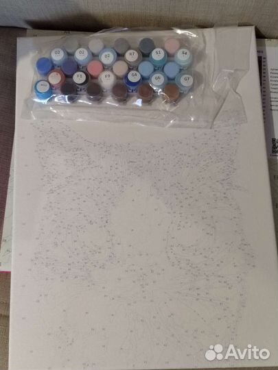 Картина по номерам кошка