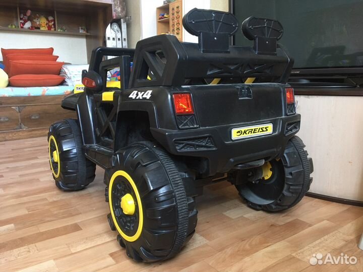Электромобиль kreiss джип 4x4 полный привод