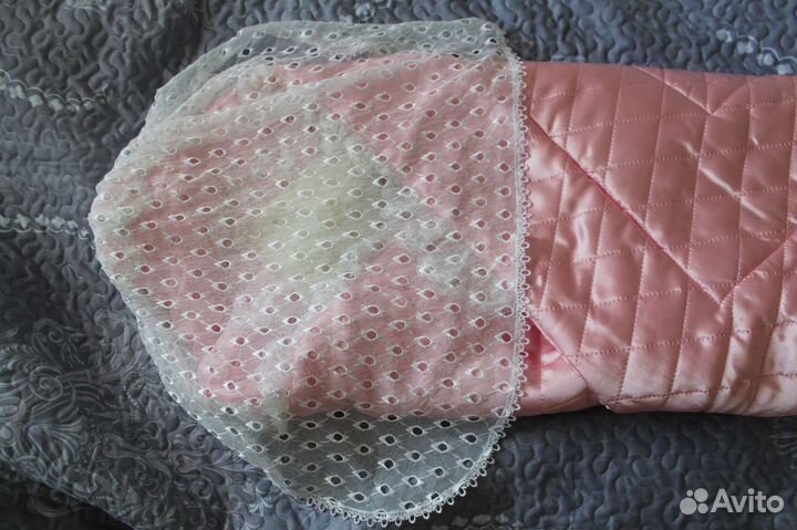 Конверт одеяло на выписку зимний для девочки