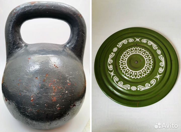 Гиря чугуннная 16 кг СССР Диск здоровья, от