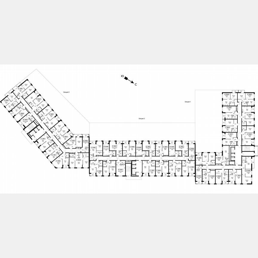 2-к. квартира, 55,5 м², 3/16 эт.