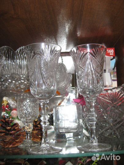 Стаканы 12 шт /вазы, бокалы/хрусталь