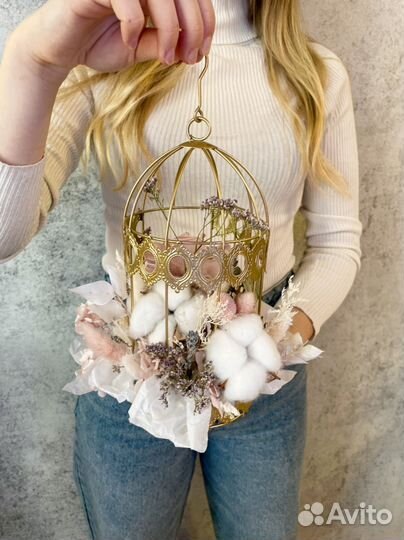 Новый год Композиция в нежных розовых оттенках