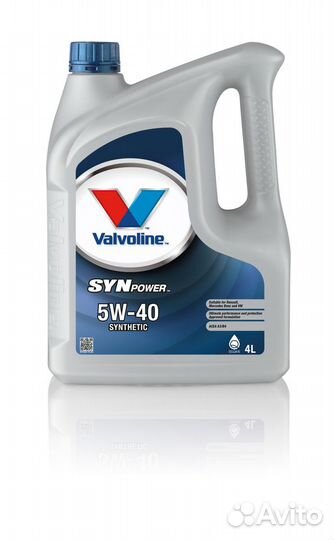 Valvoline SynPower 5W-40 масло 4Л