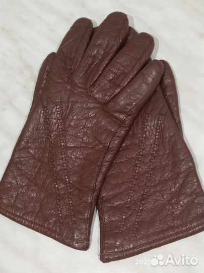 Перчатки женские кожаные
