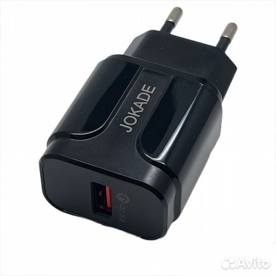 Сзу jokade JB020 1*USB + lightning 18W QC3.0 Black