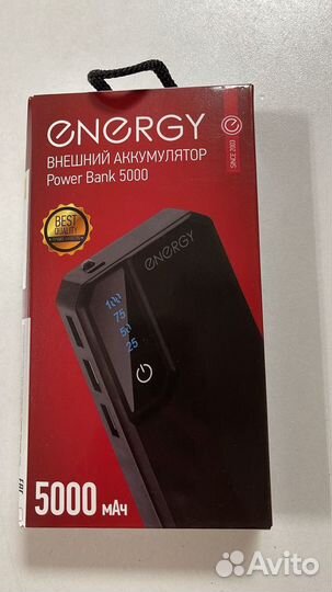 Внешний аккумулятор Energy power bank 5000 черный