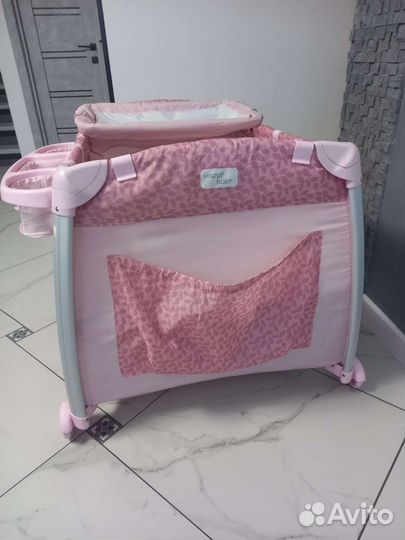 Детская кроватка манеж складная happy baby