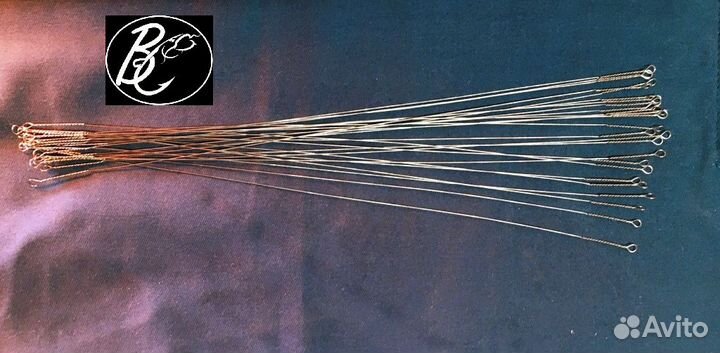 Поводок струна скрутка 20/25/30см. в тубусе