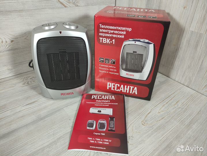 Тепловентилятор ресанта твк-1(керам. наг. элемент)