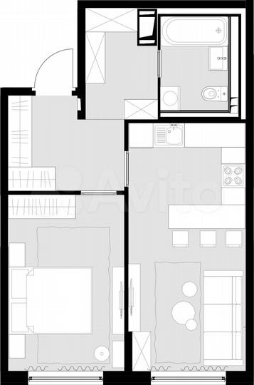 1-к. апартаменты, 34,4 м², 4/28 эт.
