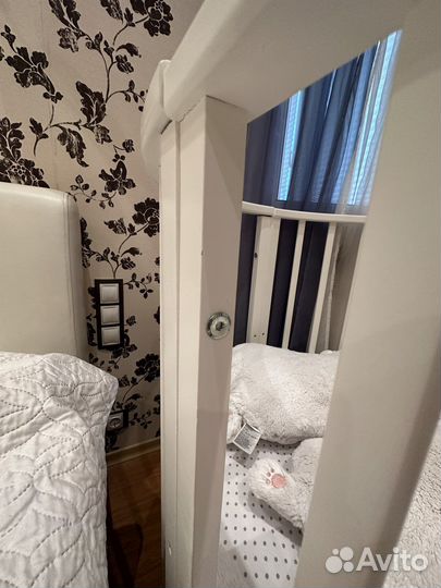 Детская кровать овальная бежевая