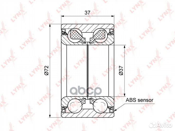Комплект подшипника ступицы колеса перед WB