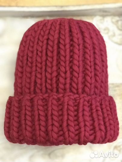 Шапка (шерсть) из толстой пряжи