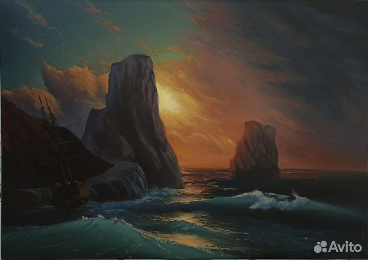 Картина маслом море айвозовского