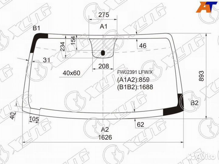 Лобовое стекло на Инфинити QX56 04-10г