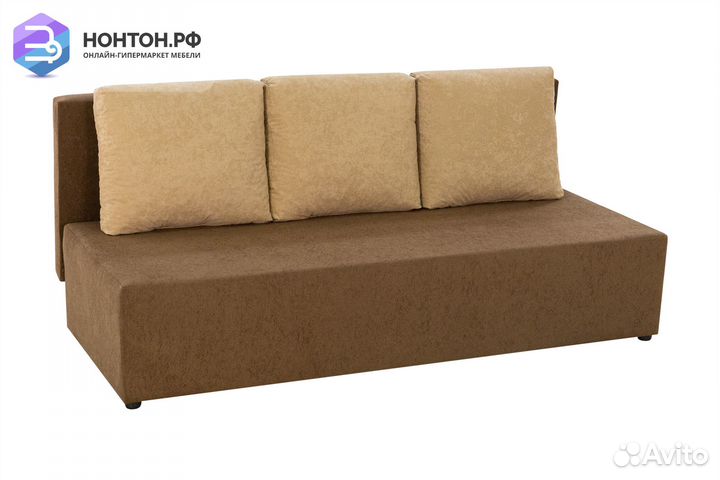Диван еврокнижка Нексус коричнево-бежевый