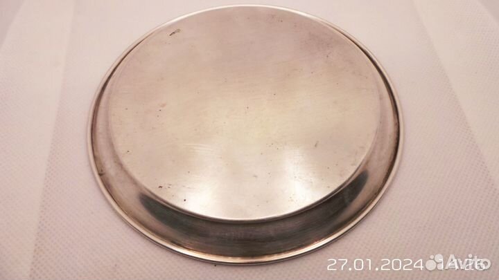 Серебряная тарелка 875 СССР(арт-ку 111760)