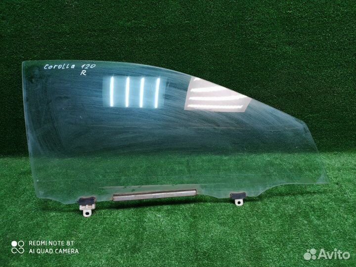 Стекло двери переднее правое Toyota Corolla 120
