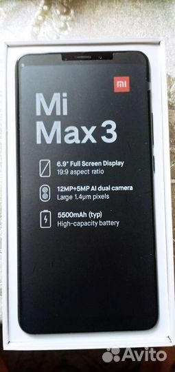Новый xiaomi MI MAX 3 6/128