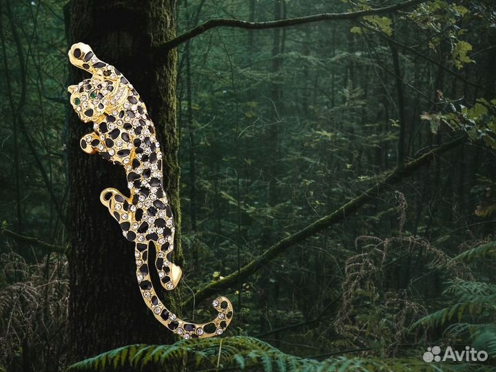 Брошь Кулон Леопард Элитная бижутерия Люкс