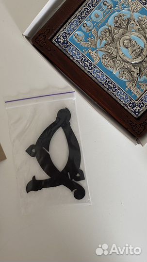 Икона серебро Неопалимая купина