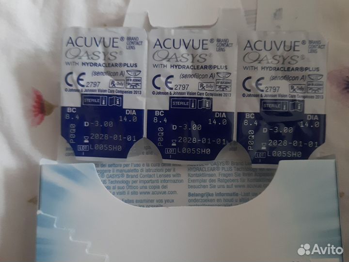 Линзы acuvue oasys 3.0