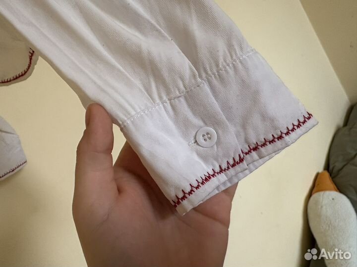 Рубашка белая с вышивкой