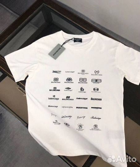 Футболка Balenciaga Archives Logos Белая