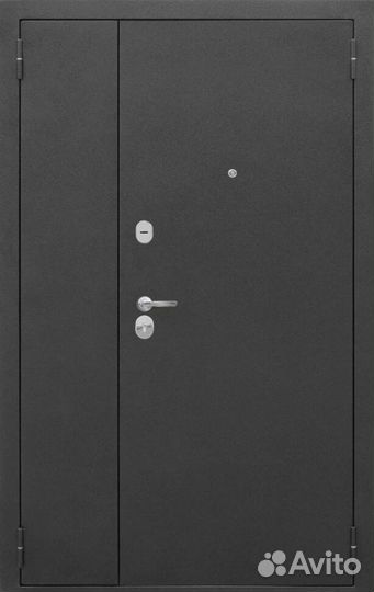 Входная двустворчатая дверь 7,5 Гарда Серебро