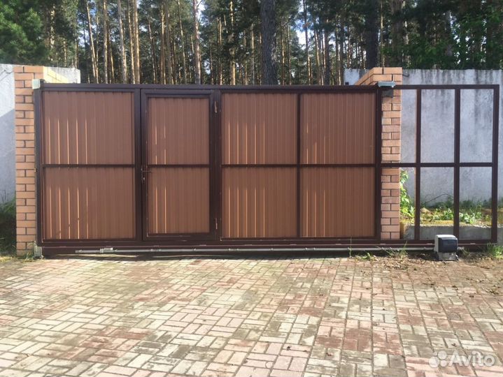 Откатные ворота от замера до монтажа