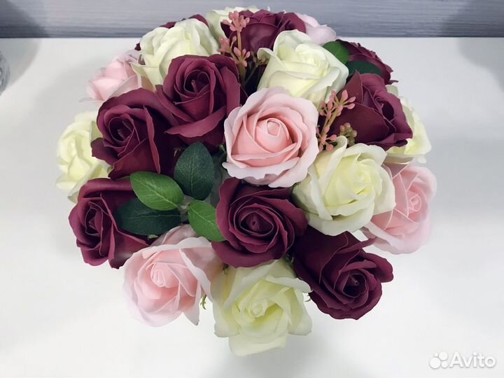 Букет из мыльных роз 21 шт