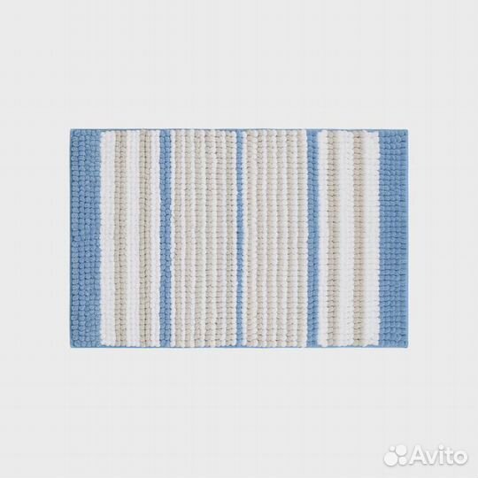Коврик для ванной комнаты, 50x80, шенилл, голубой
