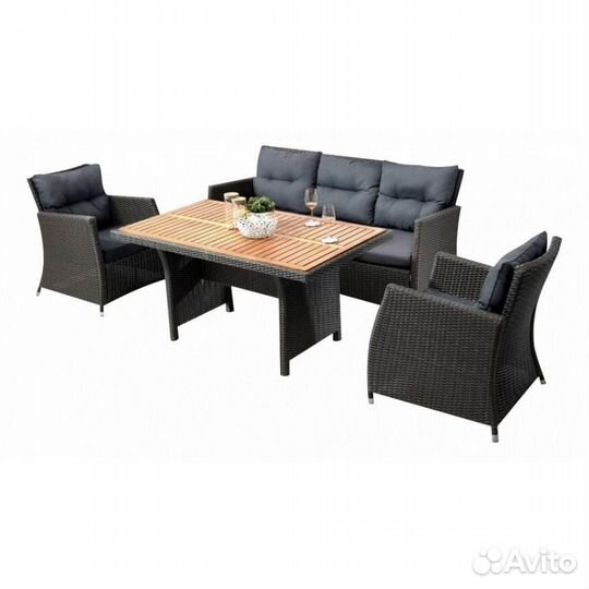 Комплект плетеной мебели AFM-308G Brown-Grey. Рота