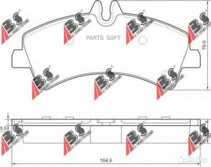 ABS 37554 Колодки тормозные задние