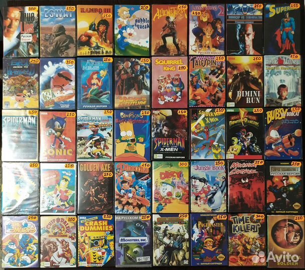 Картриджи с играми для sega