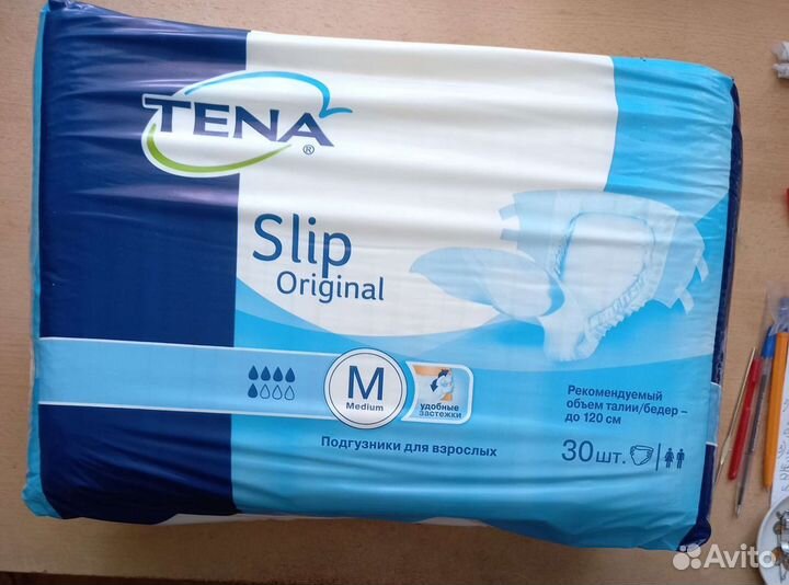 Памперсы для взрослых Tena slip l, M 30 штук