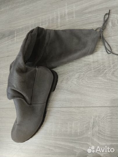 Сапоги замшевые