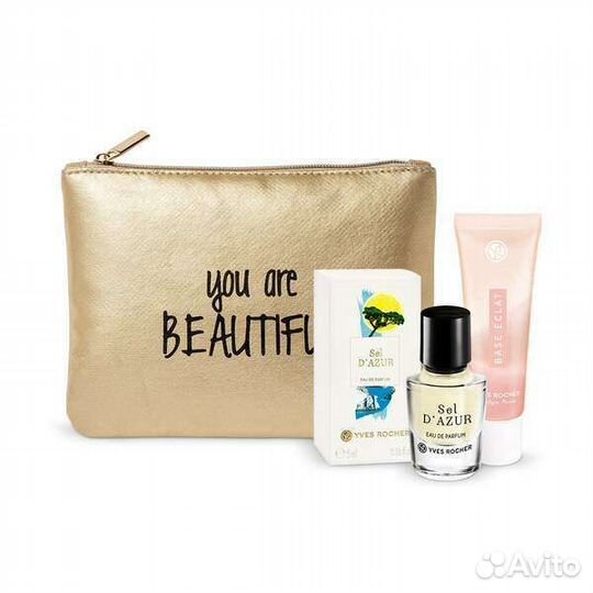 Золотистая косметичка Ив Роше