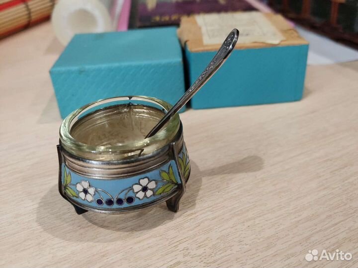 Солонка с ложечкой СССР