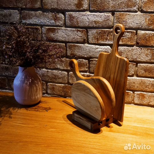 Дубовые разделочные для кухни, набор из 3х штук