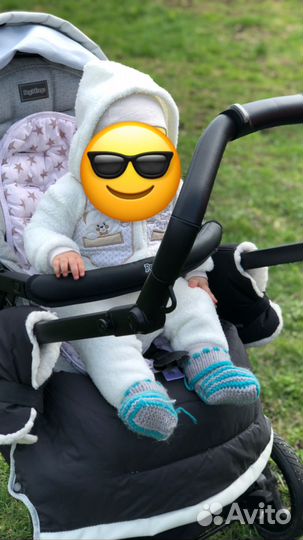 Коляска Peg perego 3 в 1 с подставкой